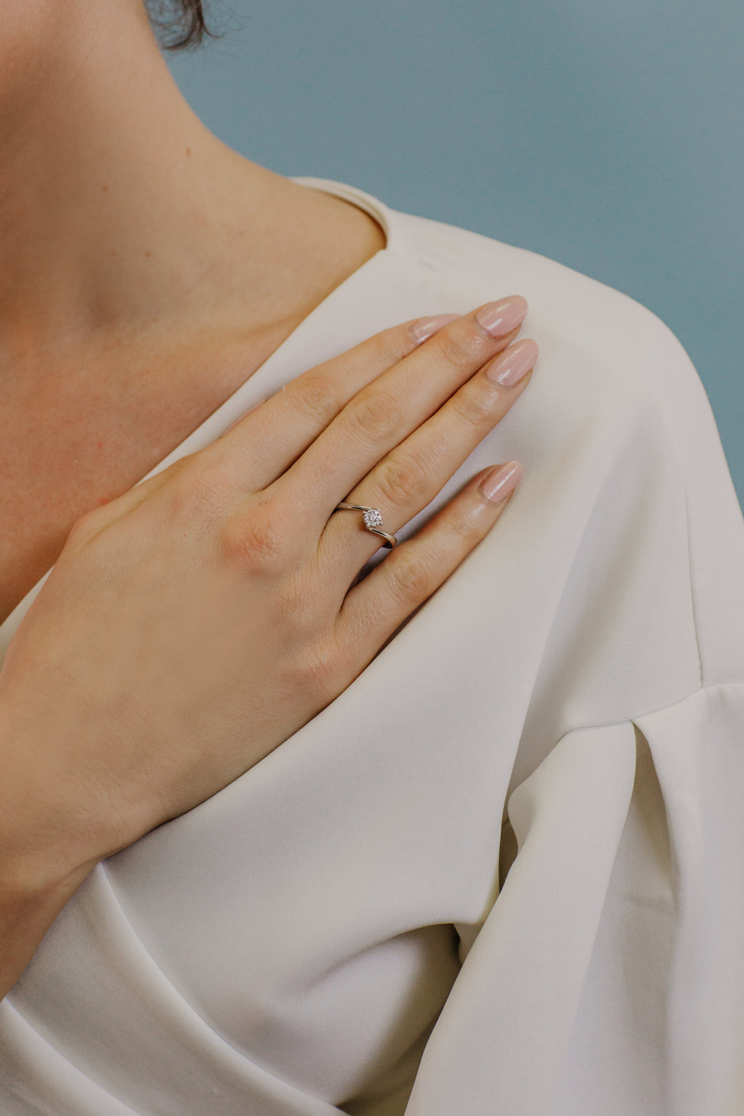 Comete Roségoldring mit Diamanten ANB2648