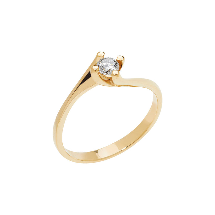 Comete Solitario Valentino in Oro Giallo e Diamante ANB2035G