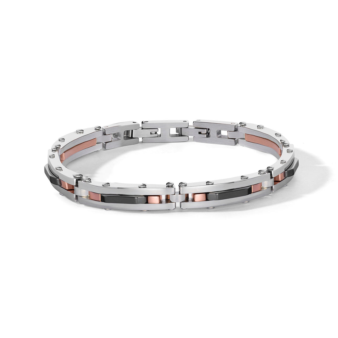 Comete Bracciale in acciaio, ceramica nera e pvd UBR1313