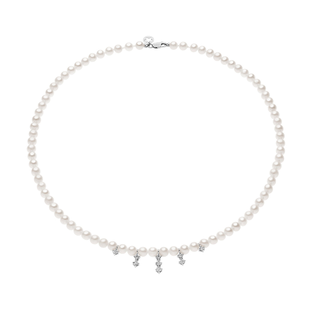 Comete Perlenkette mit Diamanten FWQ372