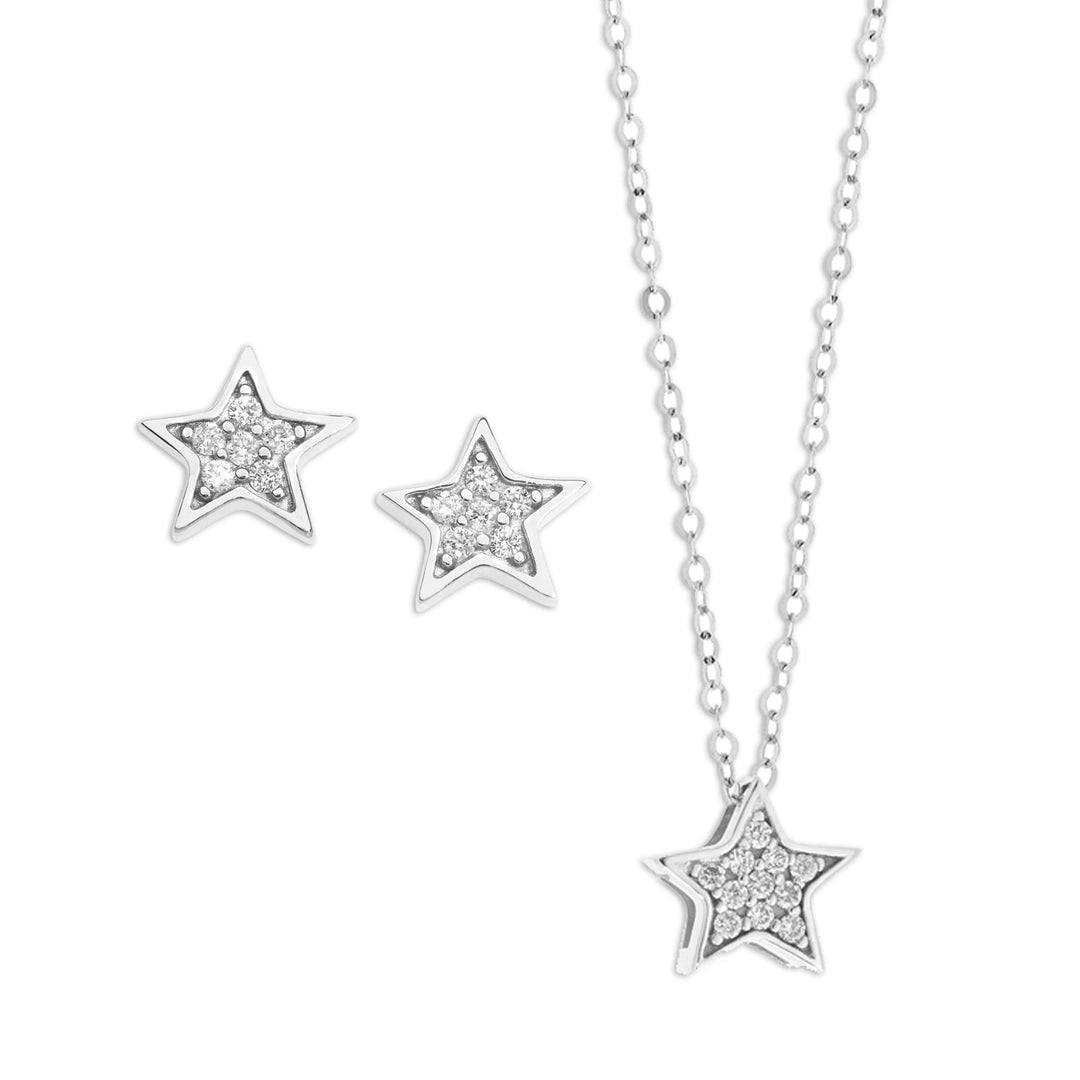 Comete Orecchini con Collana in Oro bianco e Diamanti KIT1503920
