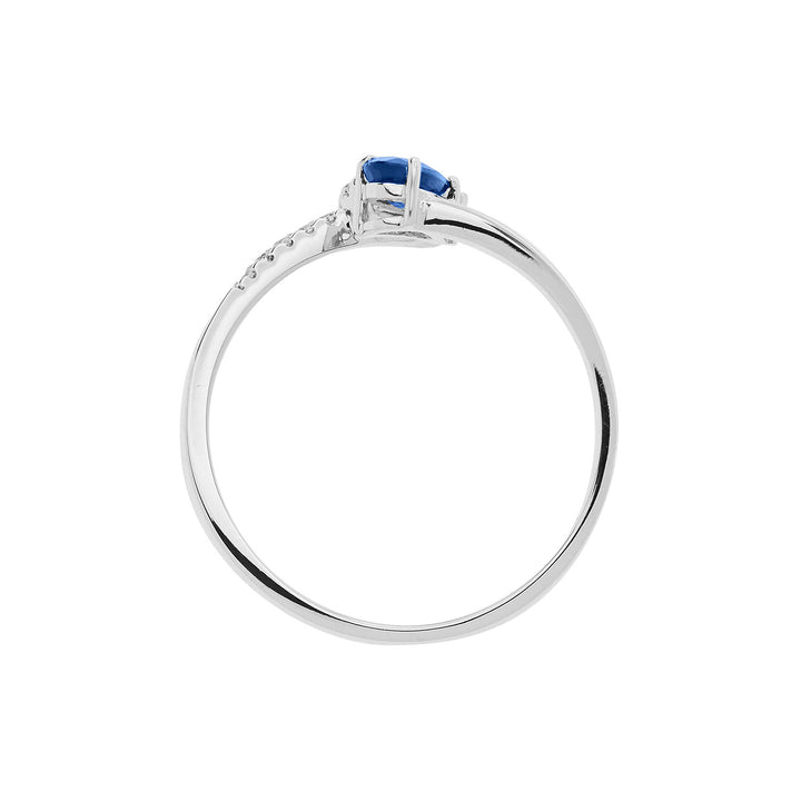 Comete Anello in Oro Diamanti e Zaffiro Goccia ANB2631