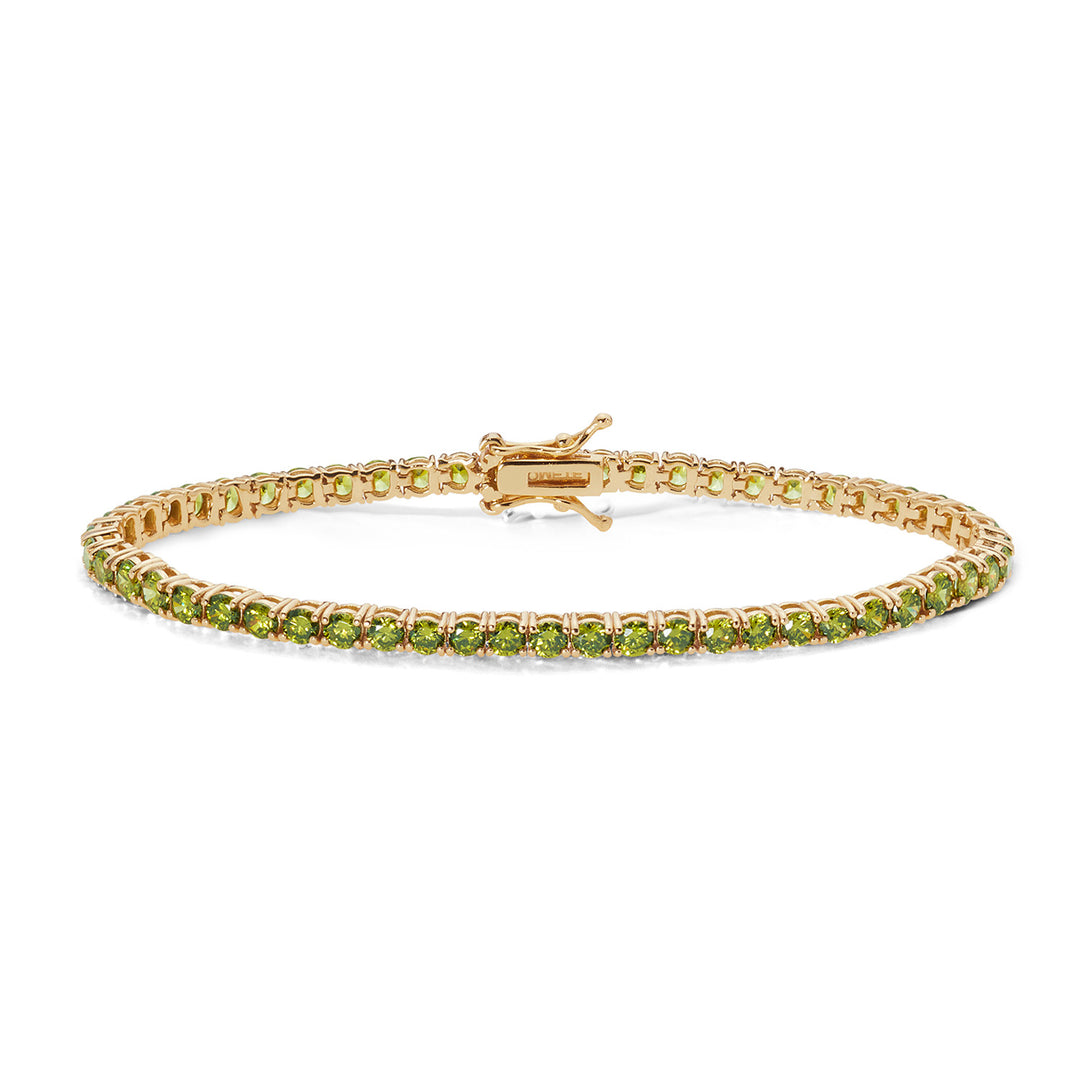 Comete Tennis in Argento giallo e zirconi Peridot BRA239M17