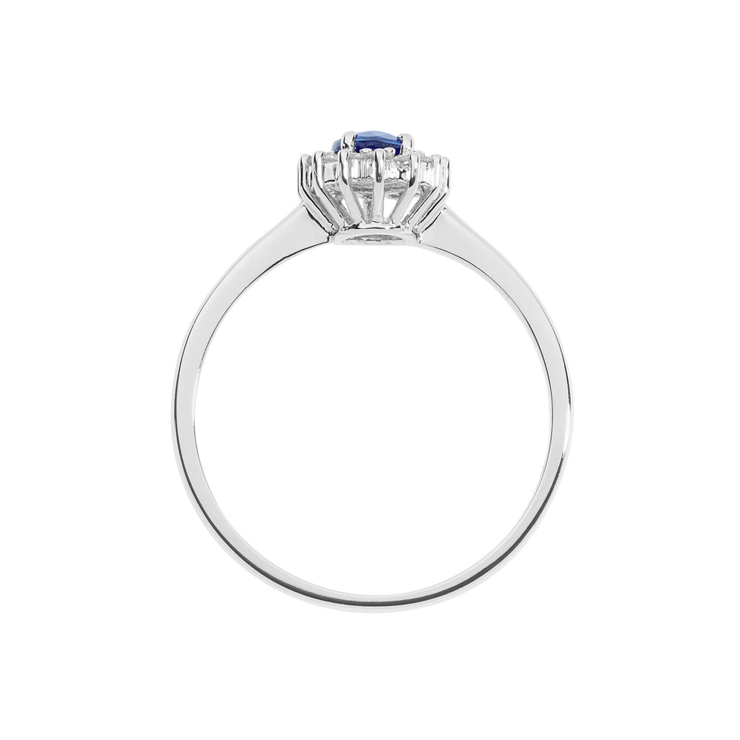 Comete Ring i guld, diamanter og oval smaragd ANB2571S3