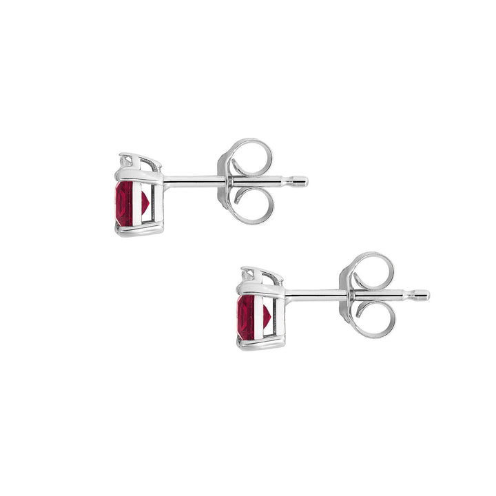 Pendientes Comete en oro blanco con diamantes y rubíes ORB1124