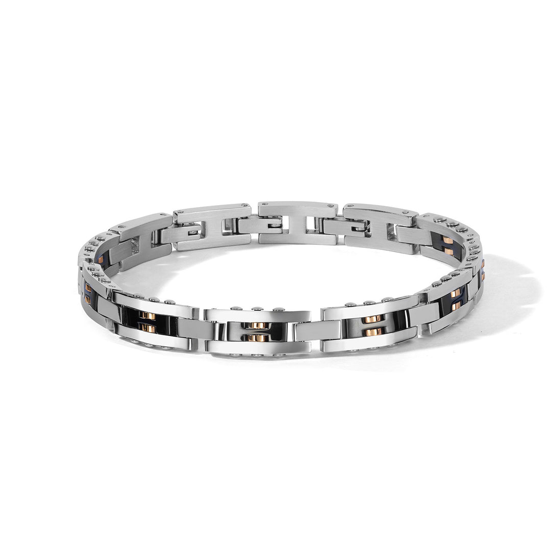 Comete Armbånd i stål, pink og sort PVD UBR1314