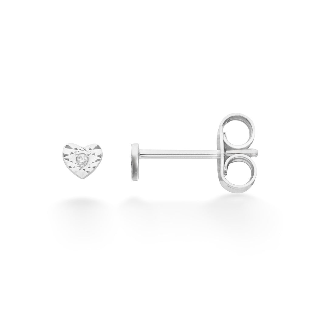 Comete Heart earrings in white gold and diamonds KORB1025