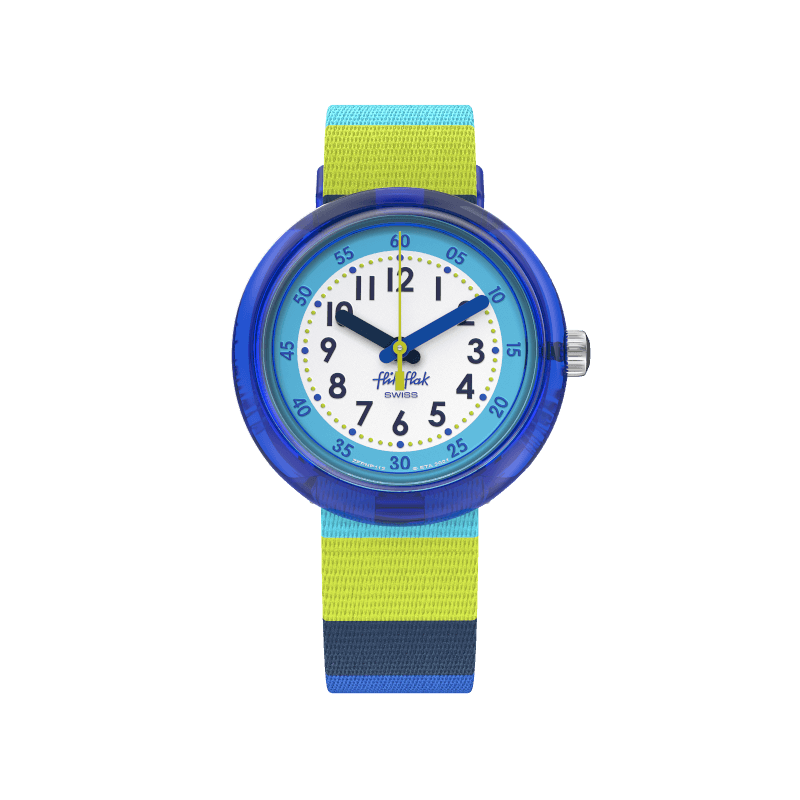 Flik Flak orologio STRIPY BLUE Color My Life 32mm FPNP112 - Capodagli 1937