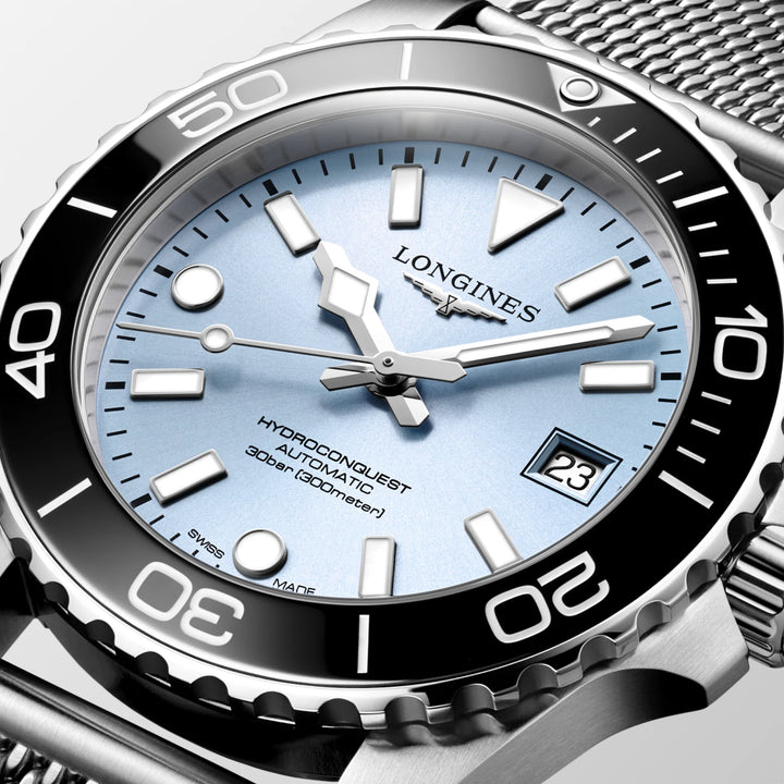 Relógio Longines Hydroconquest 39 mm azul automático aço L3.779.4.99.6