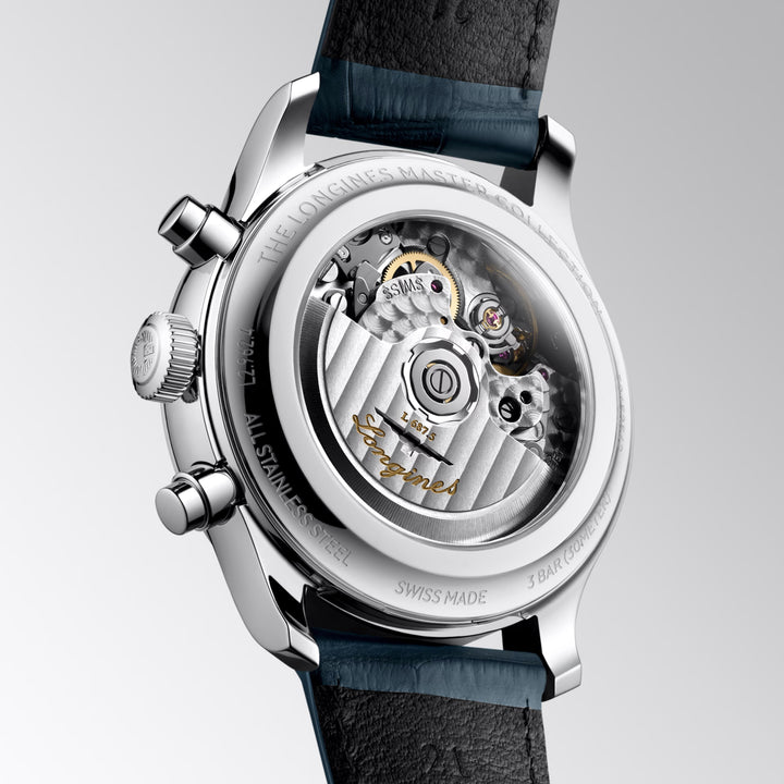 론진 시계 마스터 컬렉션 Chrono Moonphase 41mm 은 오토매틱 스틸 L2.962.4.73.2