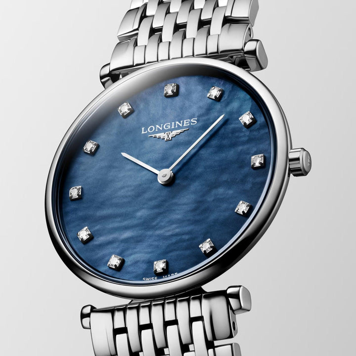 Longines orologio La Grande Classique 29mm madreperla diamanti quarzo acciaio L4.512.4.81.6 - Capodagli 1937