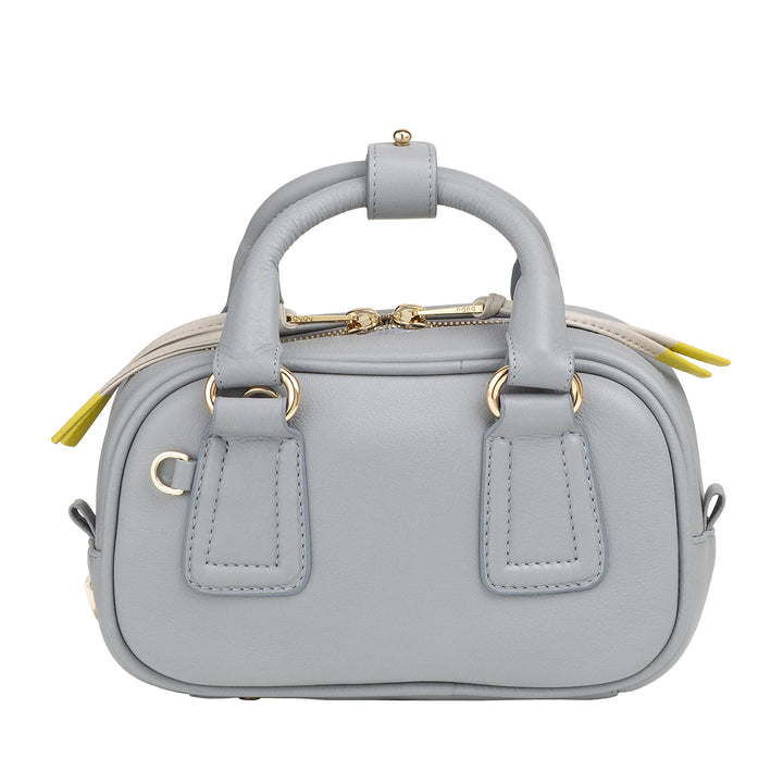 Mini bolsa feminina DUDU em couro multicolorido - Bolsa pequena e elegante com alça de ombro e alças ajustáveis ​​- Bolsa pequena e compacta