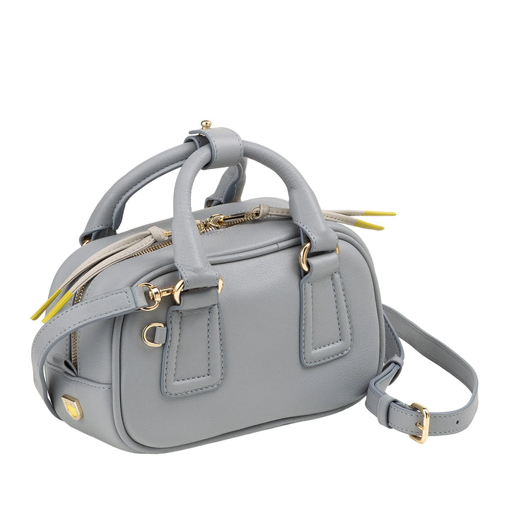 Mini bolsa feminina DUDU em couro multicolorido - Bolsa pequena e elegante com alça de ombro e alças ajustáveis ​​- Bolsa pequena e compacta