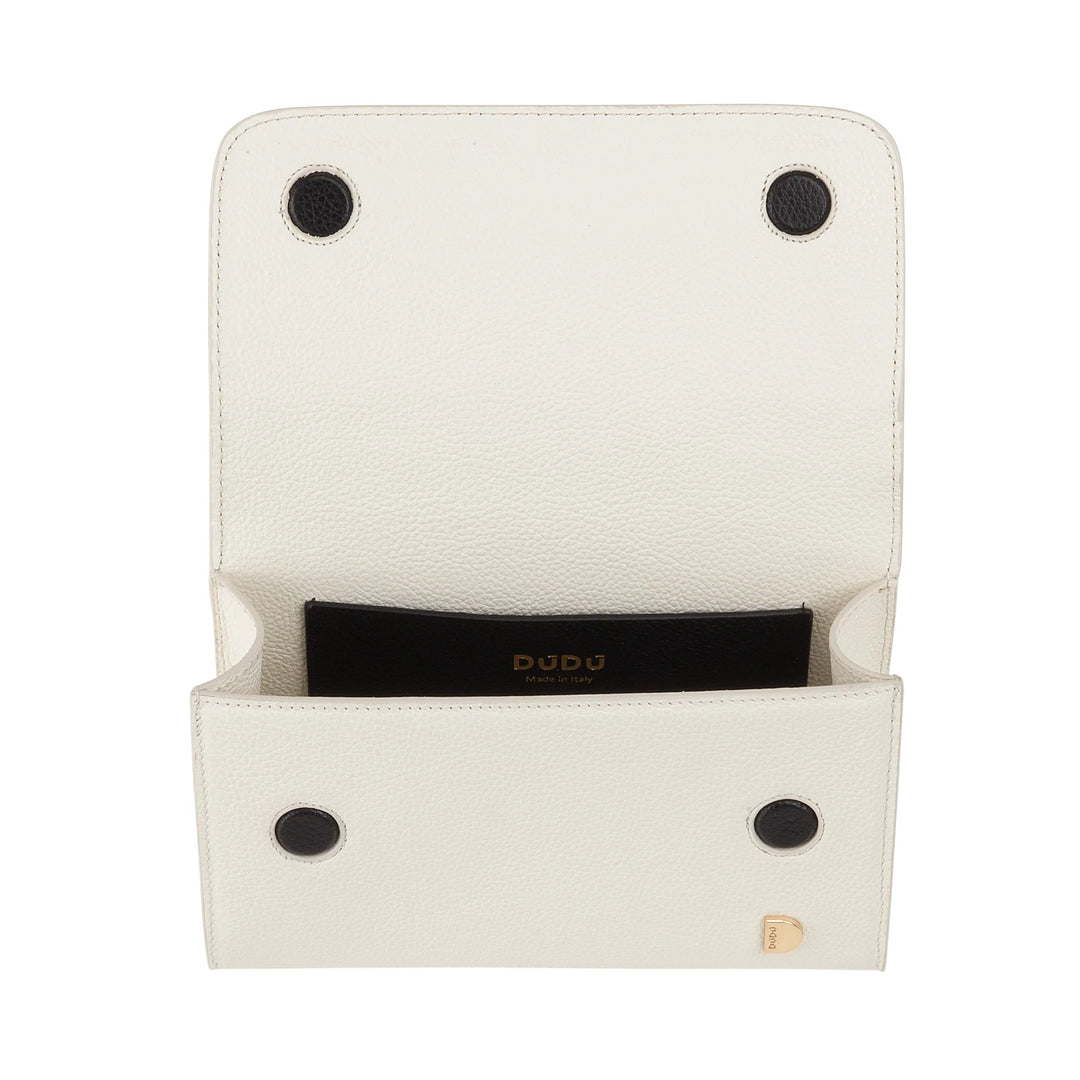Μικρή γυναικεία τσάντα DUDU από γνήσιο δέρμα Κατασκευασμένη στην Ιταλία, Τσάντα χειρός και ώμου, δέρμα ή σουέτ - Μίνι τσάντα με ρυθμιζόμενο και αφαιρούμενο λουράκι ώμου, πτερύγιο με μαγνητικό κλείσιμο