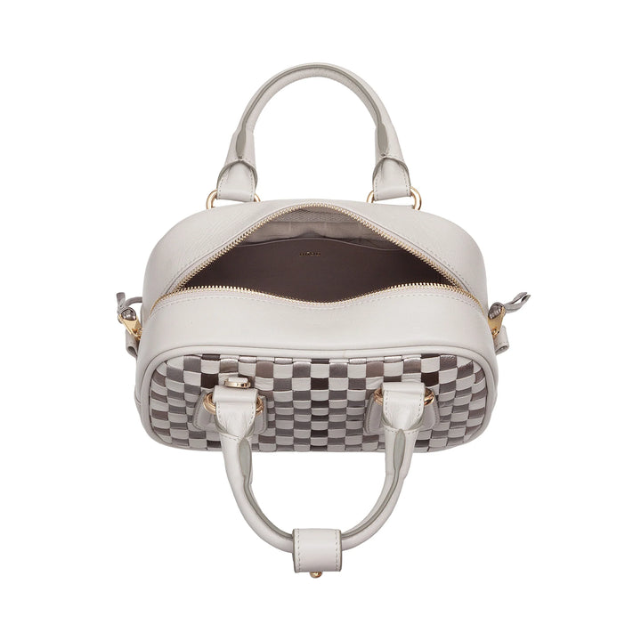 Mini bolsa feminina DUDU em couro tecido multicolorido - Bolsa pequena e elegante com alça de ombro e alças ajustáveis - Bolsa pequena e compacta