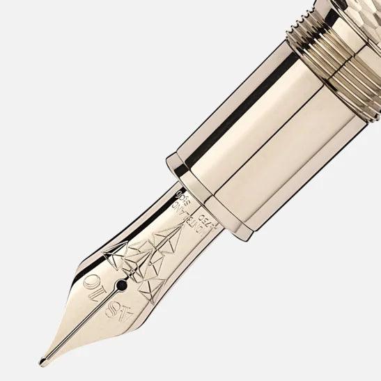 Montblanc penna stilografica Meisterstück Geometry Solitaire LeGrand finitura oro distintivo punta M 118101 - Capodagli 1937