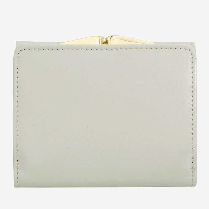 DUDU Kleine Damenbrieftasche aus RFID-Leder mit kompaktem Click-Clac-Münzfach und 6 Kartenfächern