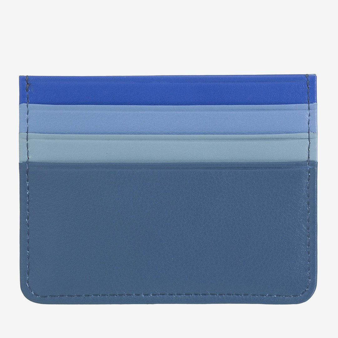 6개의 포켓이 있는 컬러풀한 나파 가죽 신용카드 지갑 DUDU