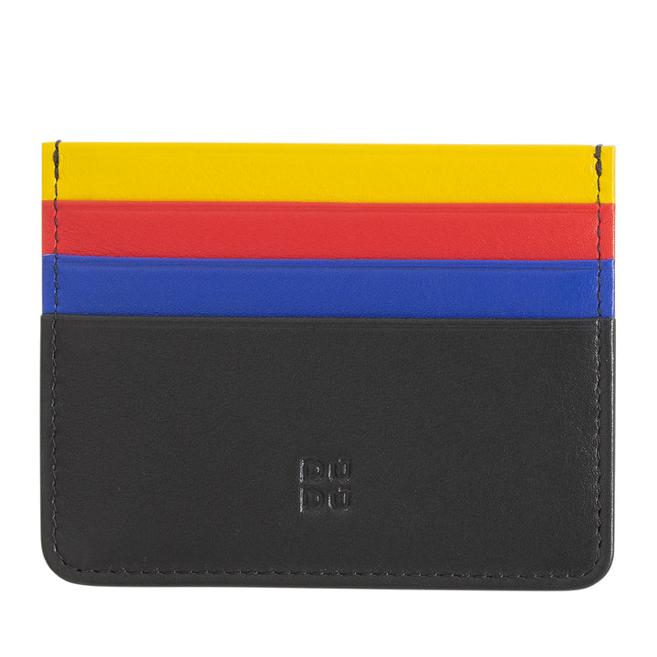 Colorful leather Nappa 6 pocket credit card holder DUDU