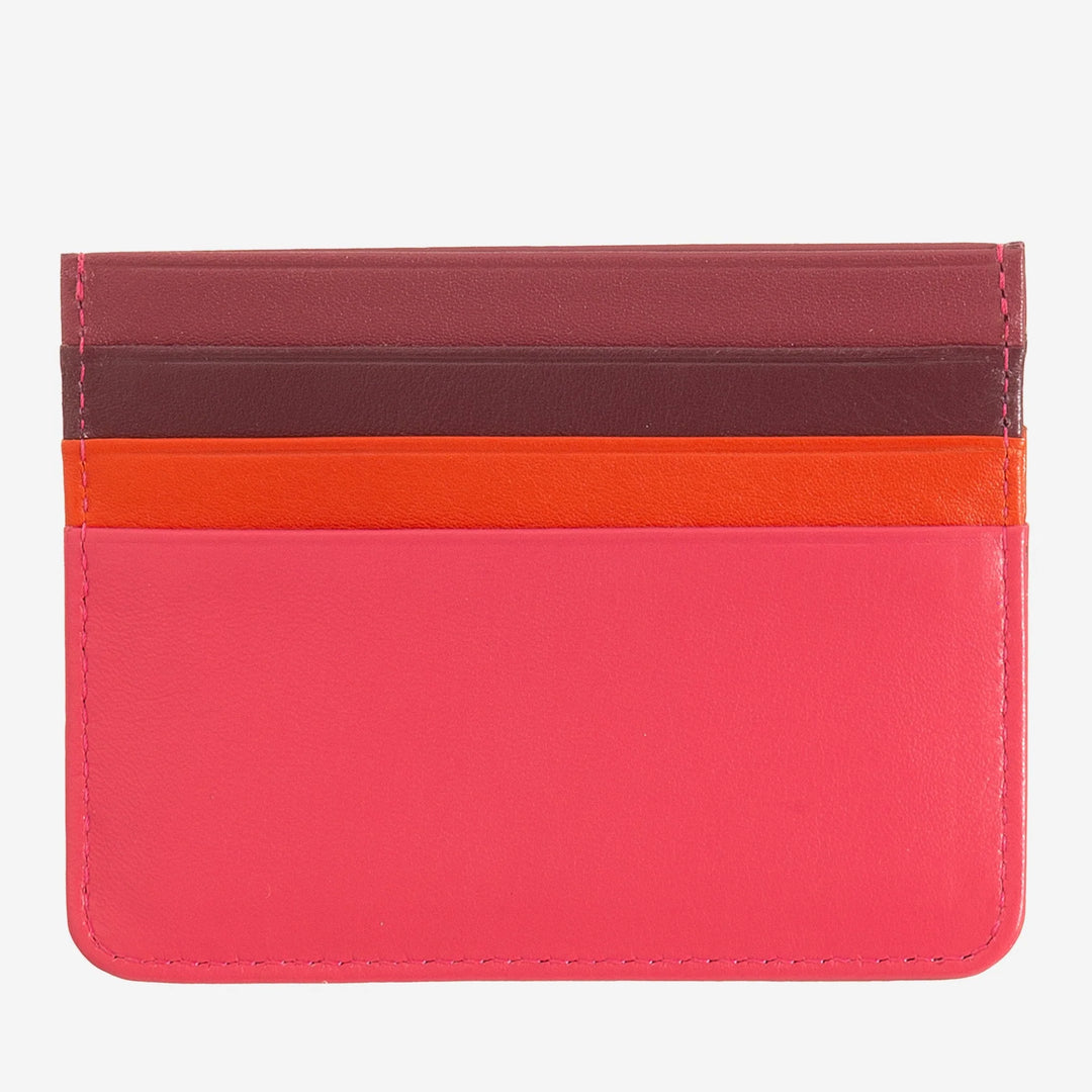 6개의 포켓이 있는 컬러풀한 나파 가죽 신용카드 지갑 DUDU