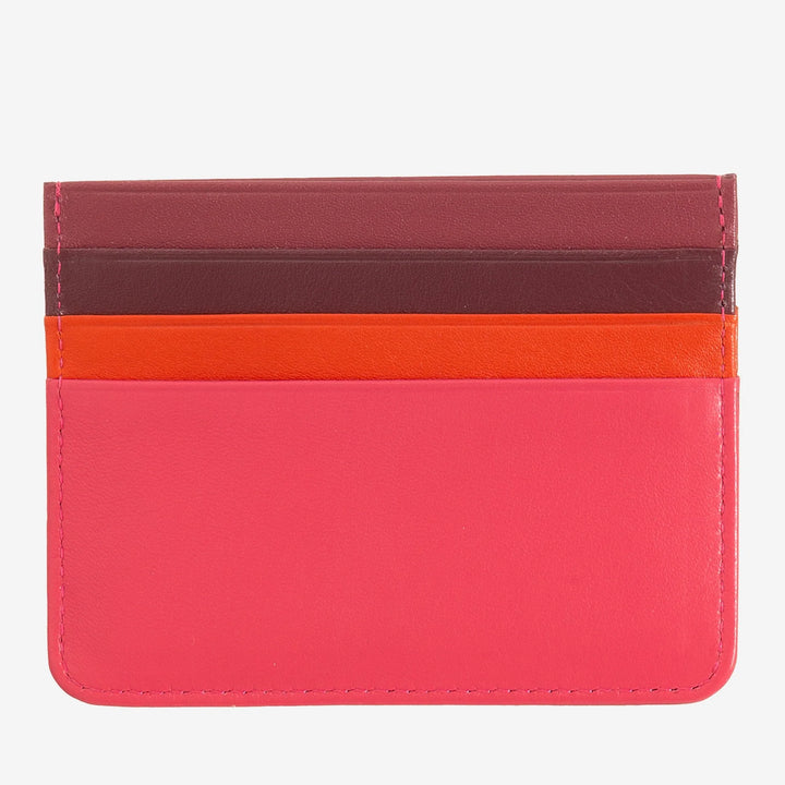 6개의 포켓이 있는 컬러풀한 나파 가죽 신용카드 지갑 DUDU