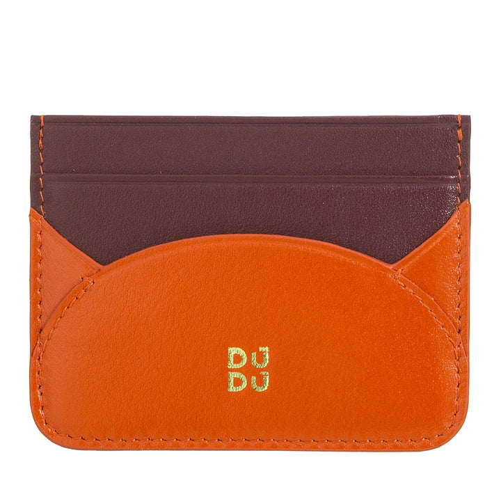 Suport pentru cărți de credit DUDU Slim din piele moale - Suport pentru carduri, Suport pentru documente, Placă de buzunar, Design subțire