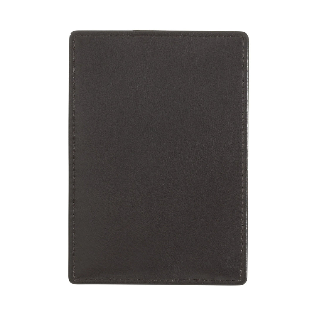 Porte-cartes de crédit ultra-fin pour hommes Nuvola Pelle Slim en cuir Nappa avec fermeture à bouton
