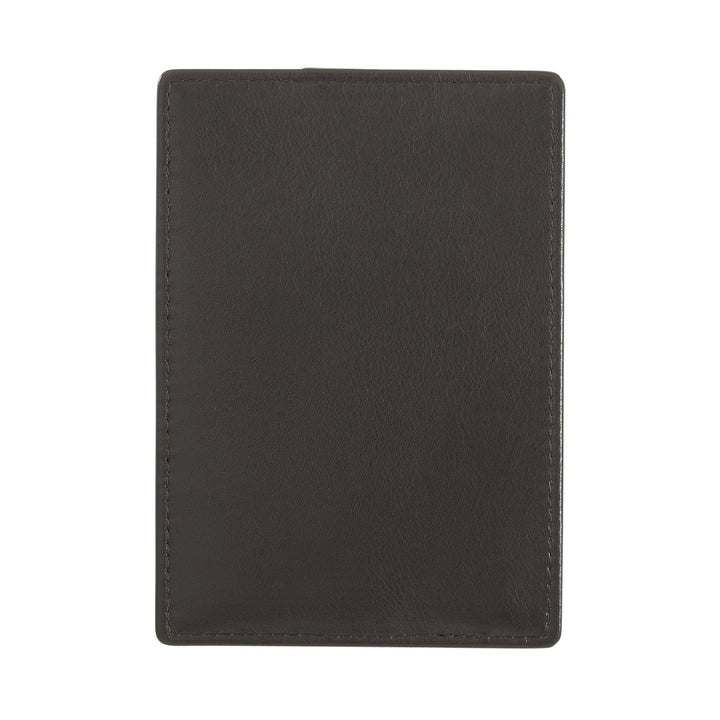 Porte-cartes de crédit ultra-fin pour hommes Nuvola Pelle Slim en cuir Nappa avec fermeture à bouton