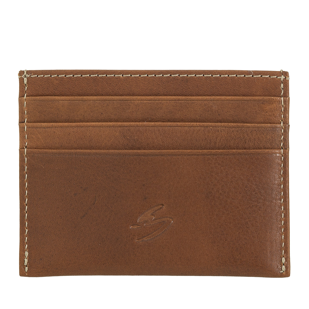 Small leather leather cloud leather holder - slim man holder men men thinly pocket -sized with pockets for cards business cards with compact design