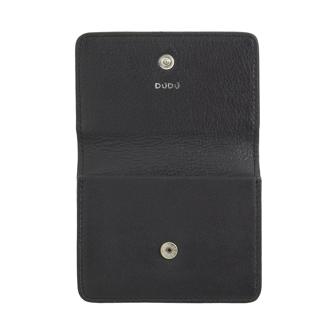 DUDU Carty -Karten in polarem Leder - Baress Männer kompakte Frau mit mehreren Fächern und Tastenverschluss