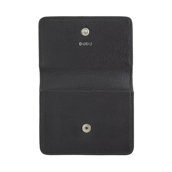 DUDU Carty -Karten in polarem Leder - Baress Männer kompakte Frau mit mehreren Fächern und Tastenverschluss