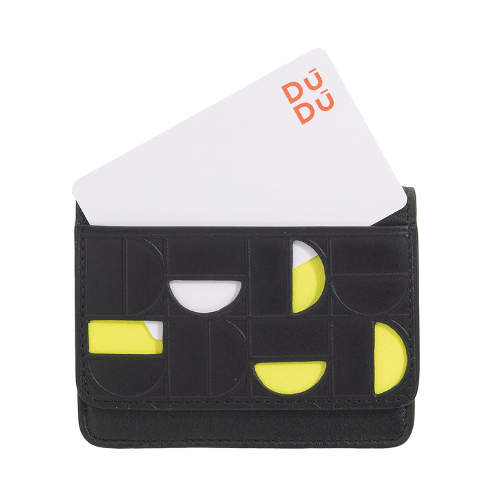 DUDU Carty -Karten in polarem Leder - Baress Männer kompakte Frau mit mehreren Fächern und Tastenverschluss