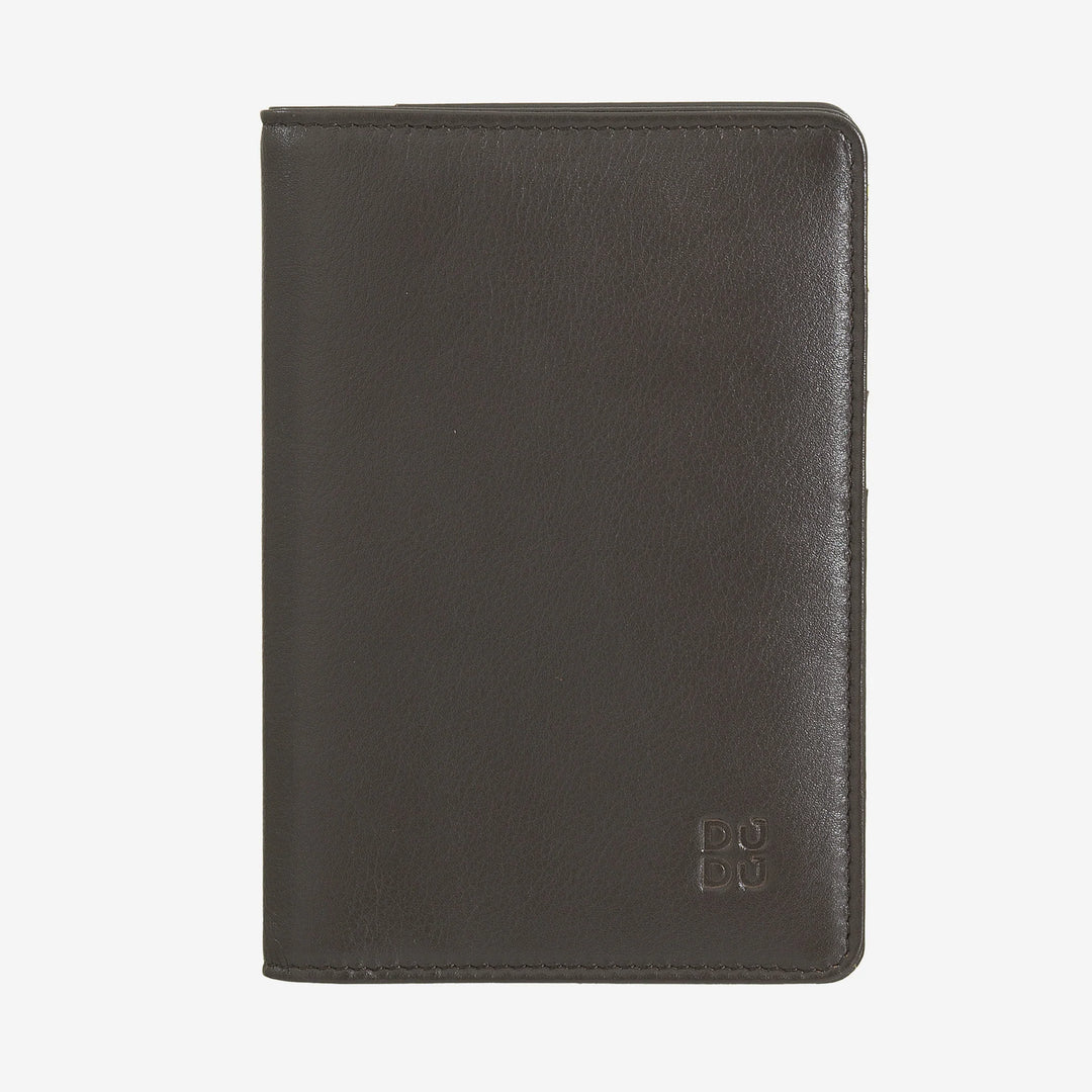 DUDU 多色 RFID 皮革护照和信用卡夹