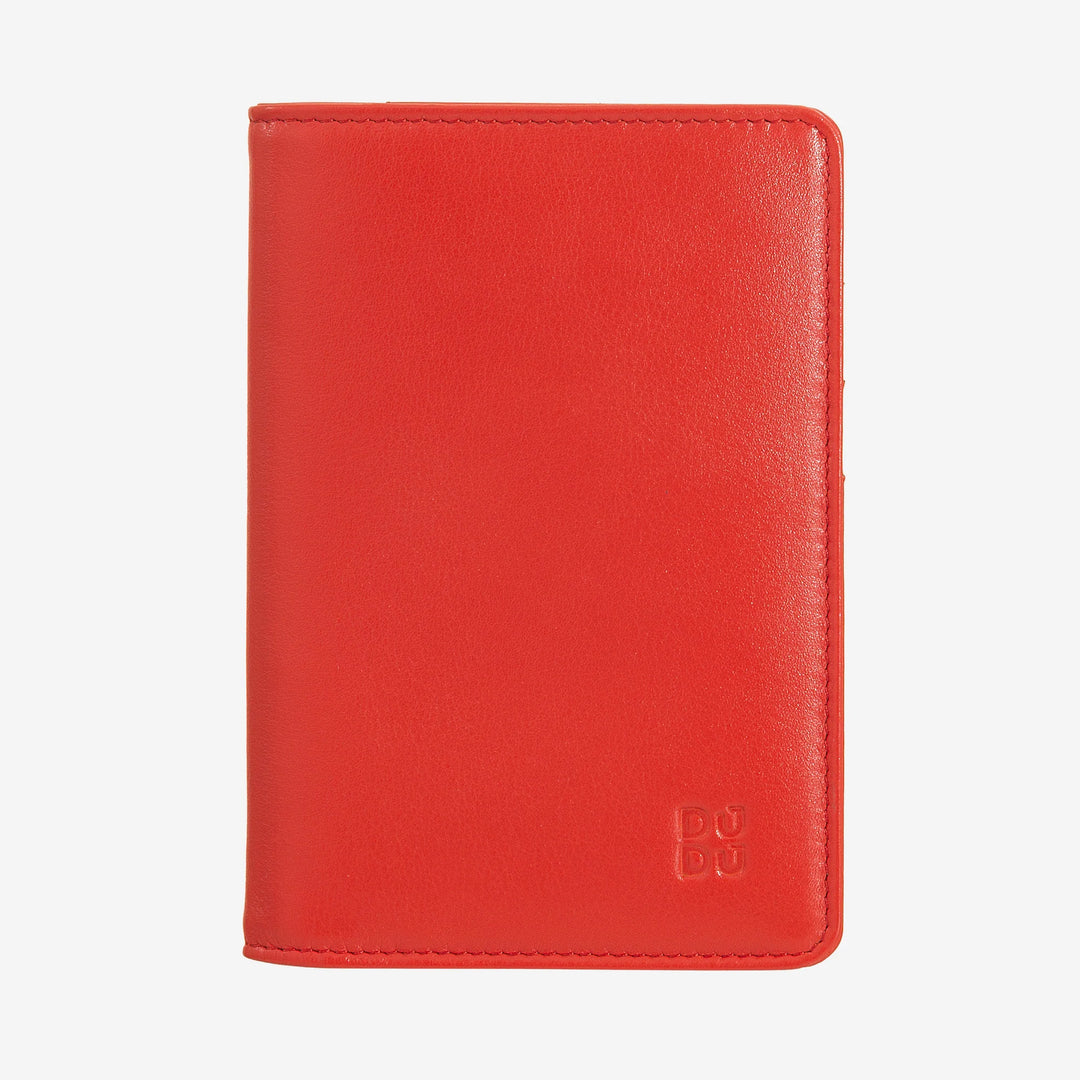 DUDU 多色 RFID 皮革护照和信用卡夹