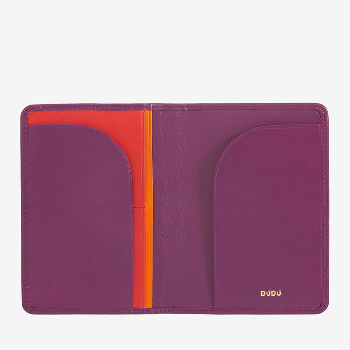 DUDU Étui porte-passeport en cuir de voyage avec protection RFID et porte-carte de crédit