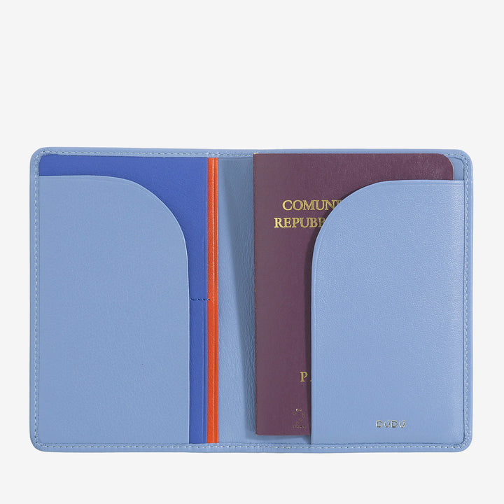 DUDU Étui porte-passeport en cuir de voyage avec protection RFID et porte-carte de crédit