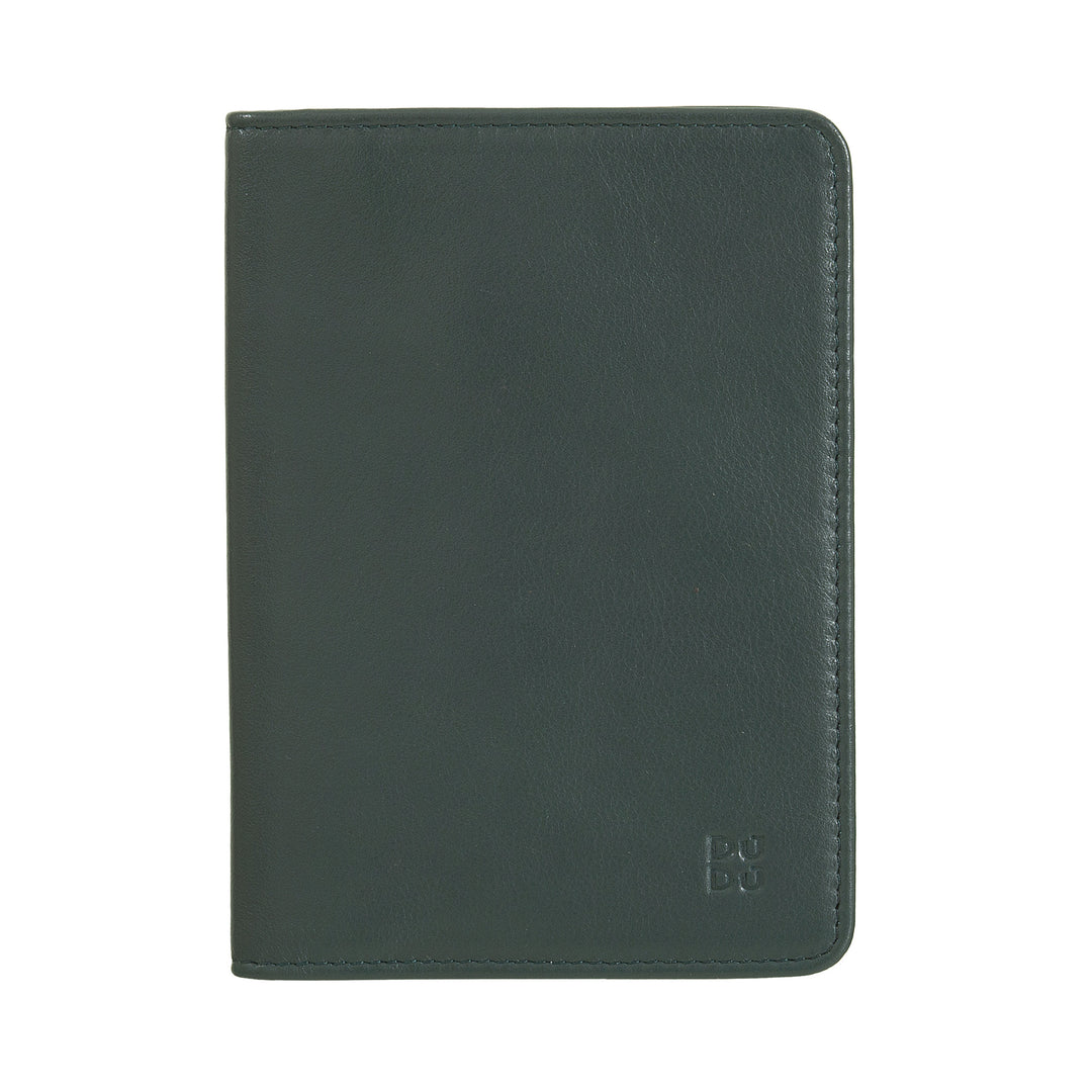 Capa porta-passaporte de couro para viagem DUDU com proteção RFID e porta-cartão de crédito