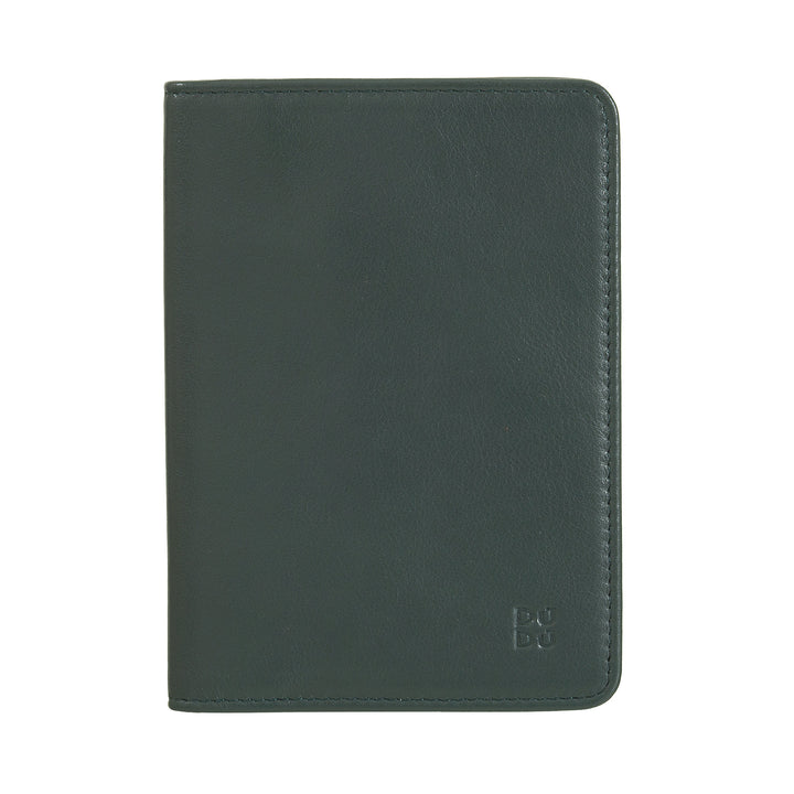 Capa porta-passaporte de couro para viagem DUDU com proteção RFID e porta-cartão de crédito