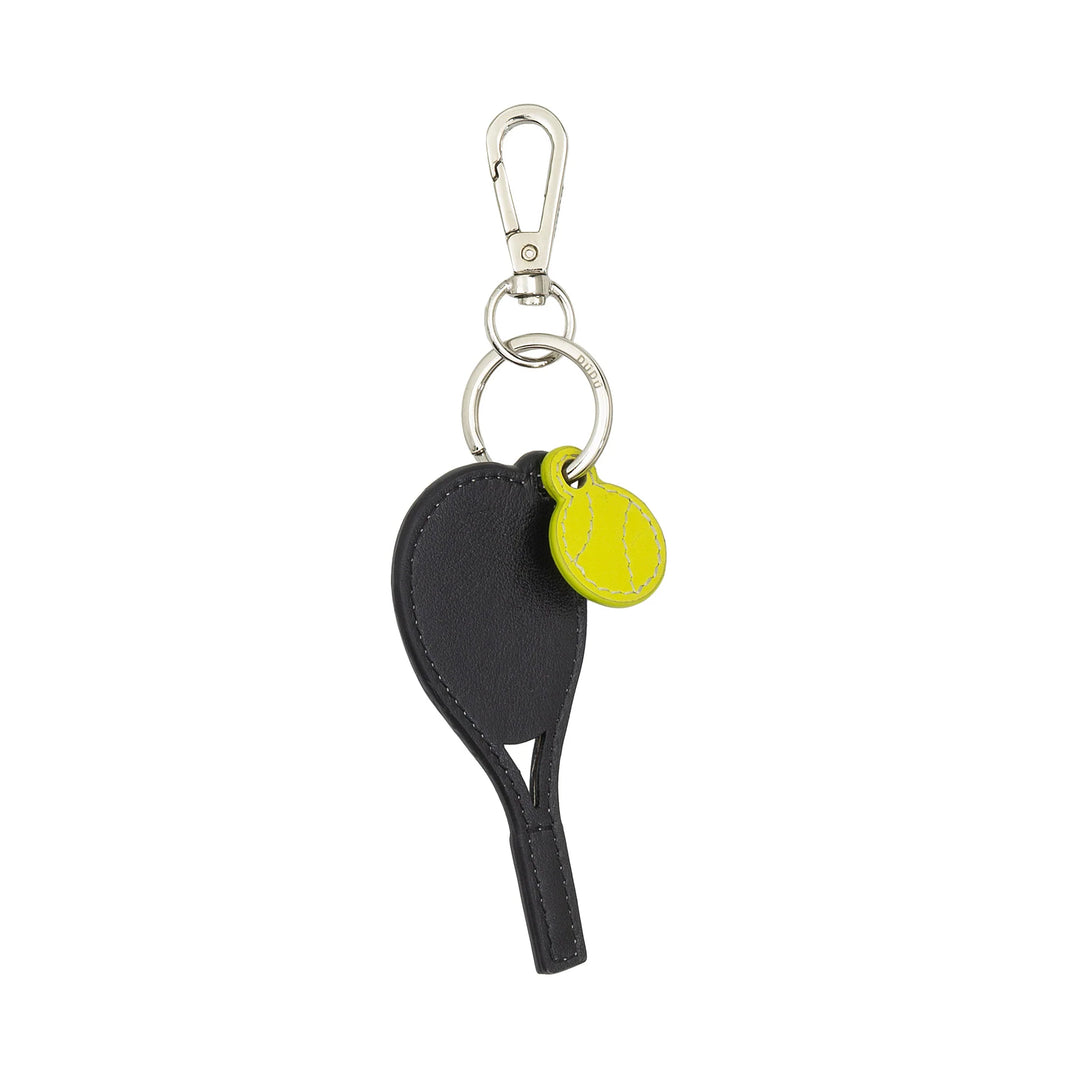 Breloc pentru rachete de tenis din piele DUDU cu carabinier - Breloc pentru chei, geanta sau rucsac