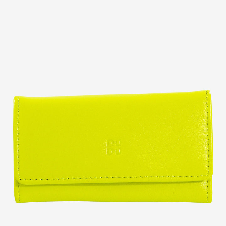 DUDU 男士和女士经典真皮钥匙圈 多彩 6 个挂钩