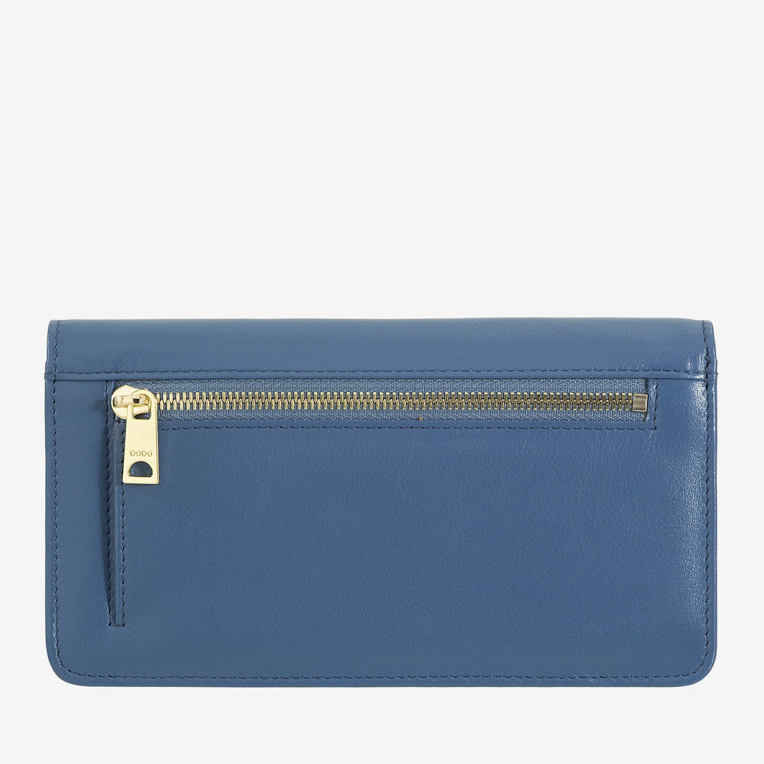 DUDU Große Damenbrieftasche aus mehrfarbigem, weichem Leder mit RFID-Beutel