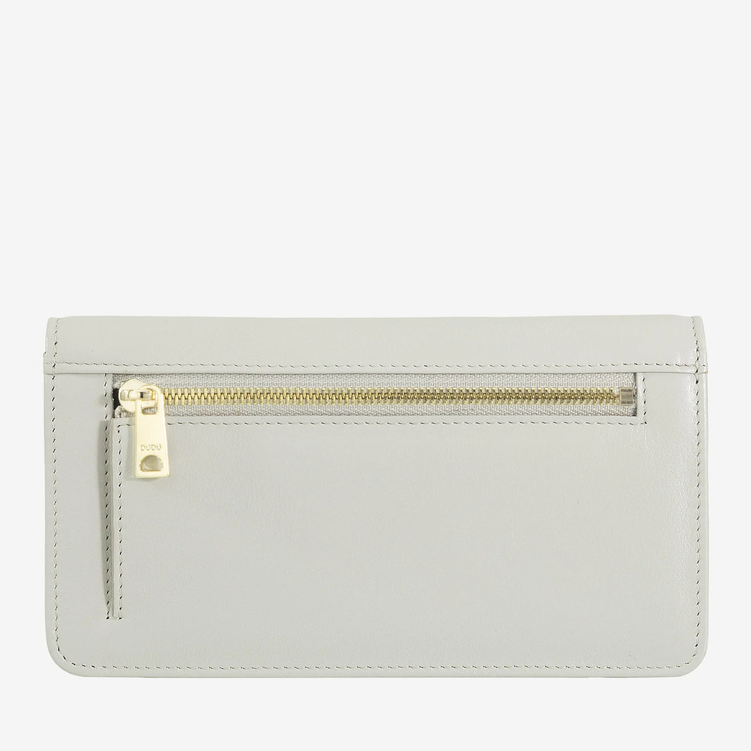 DUDU Große Damenbrieftasche aus mehrfarbigem, weichem Leder mit RFID-Beutel