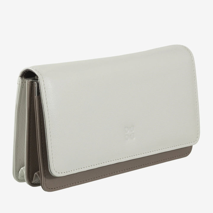 DUDU Große Damenbrieftasche aus mehrfarbigem, weichem Leder mit RFID-Beutel