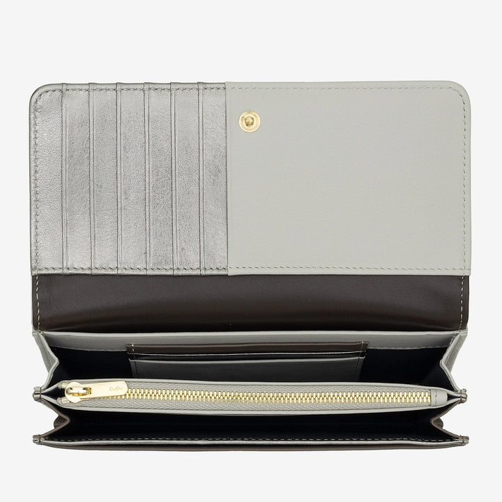 DUDU Große Damenbrieftasche aus mehrfarbigem, weichem Leder mit RFID-Beutel