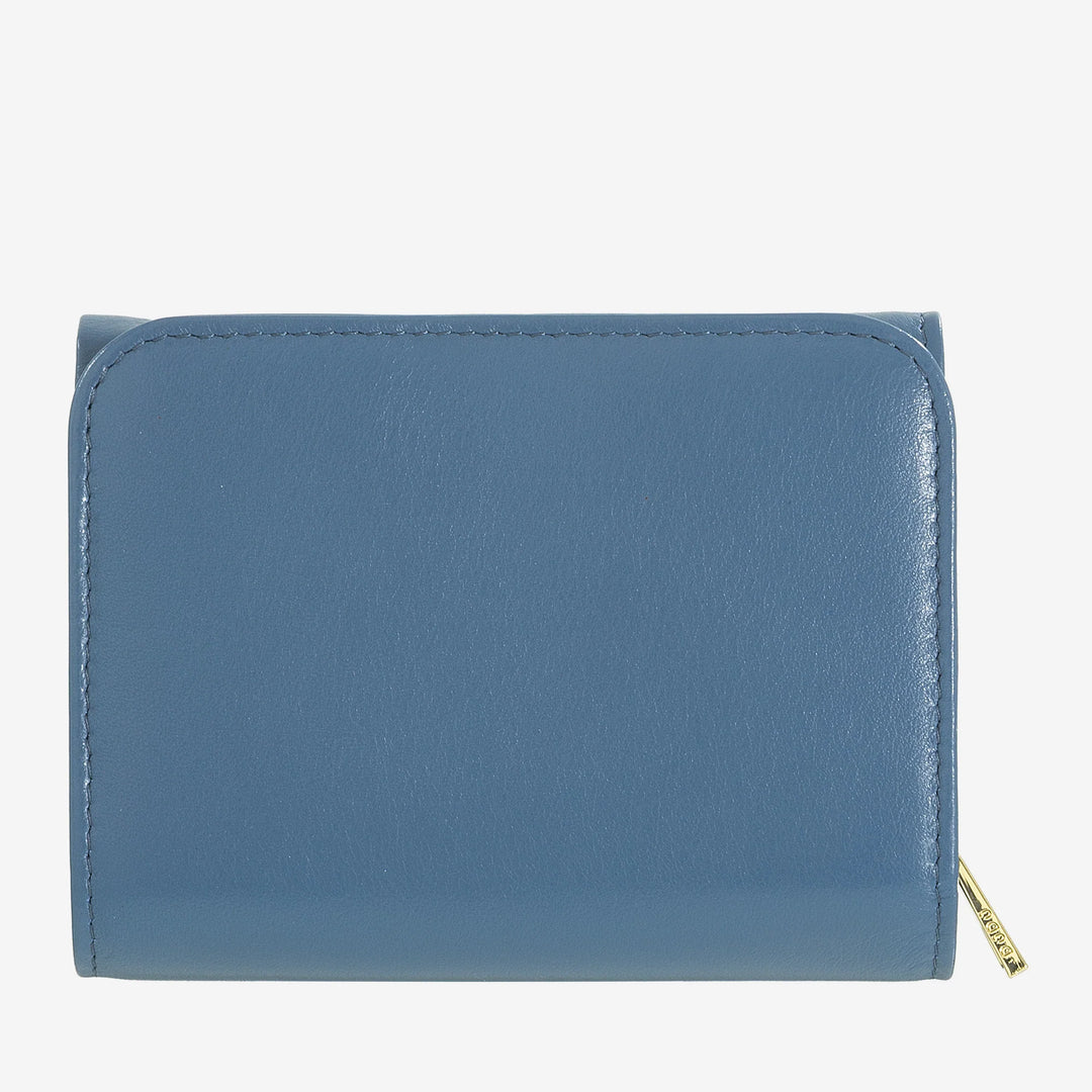 DUDU Portofel de dama mic RFID din piele multicolora colorata