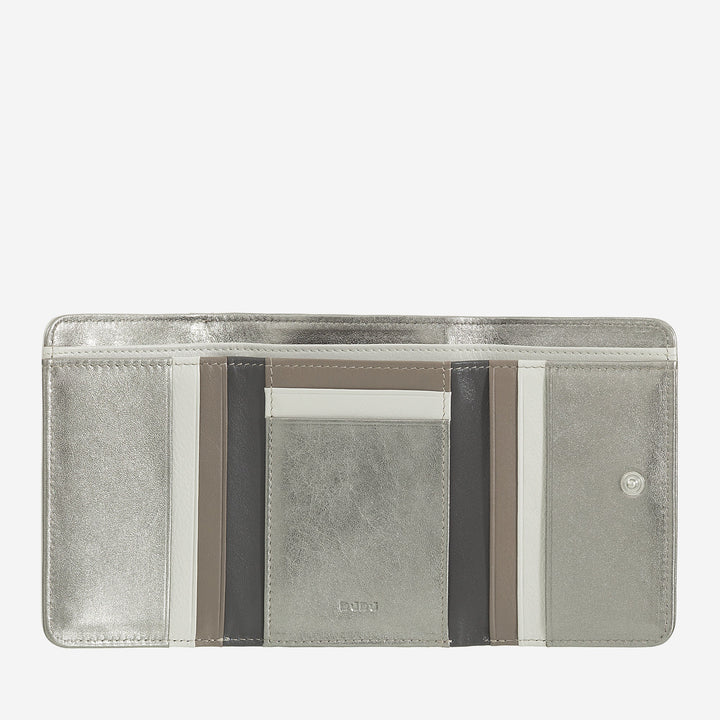 DUDU Színes tarka bőr kis RFID női pénztárca