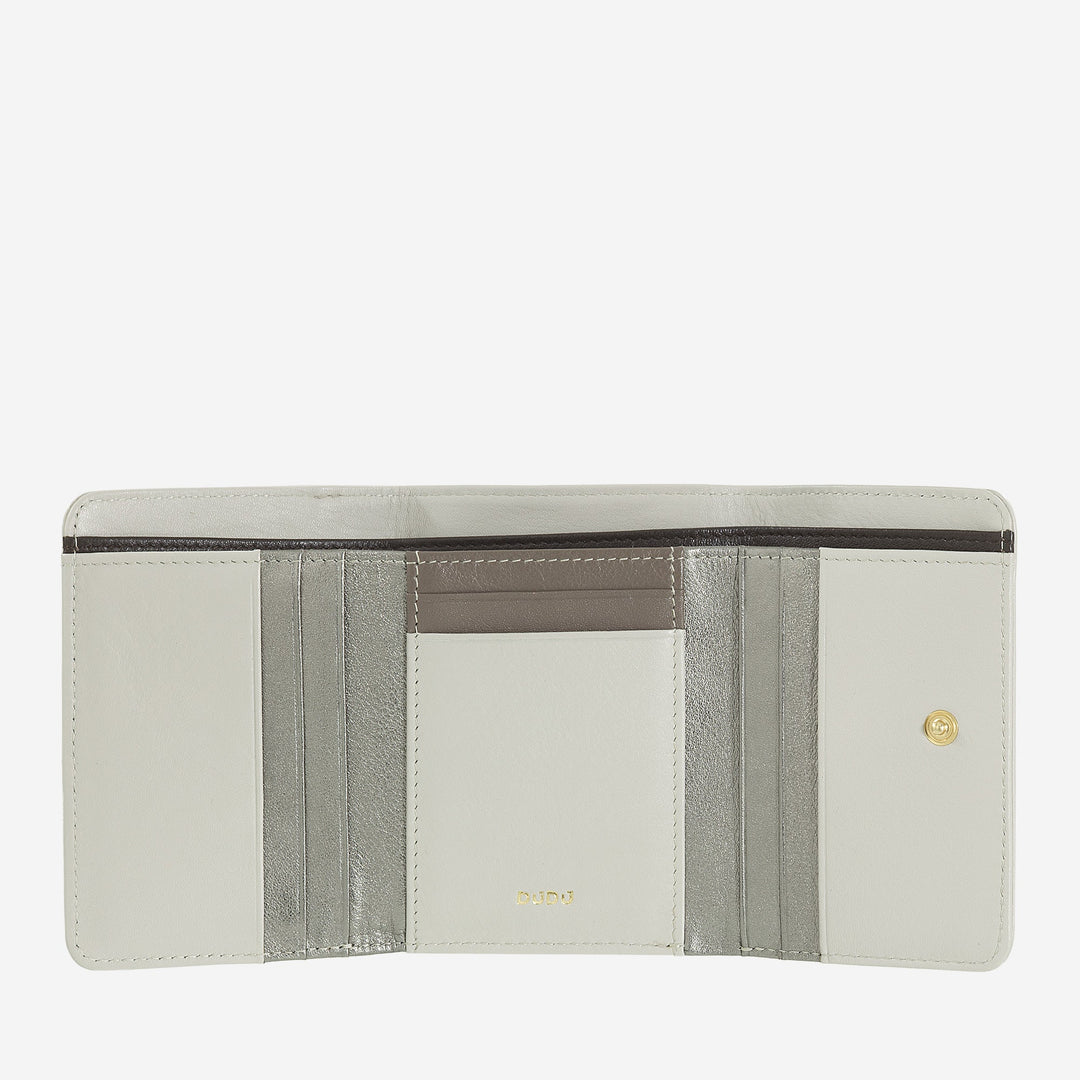 DUDU Színes tarka bőr kis RFID női pénztárca