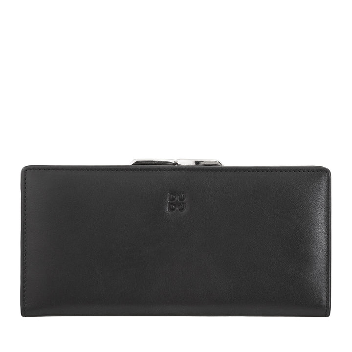 DUDU Women's World True Lederwelt mit RFID -Schutz, Kreditkartenhalter mit Borsellino Clac Portamonete, farbige Banknoten Portflows