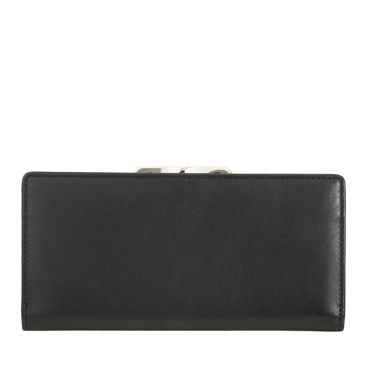 DUDU Women's World True Lederwelt mit RFID -Schutz, Kreditkartenhalter mit Borsellino Clac Portamonete, farbige Banknoten Portflows