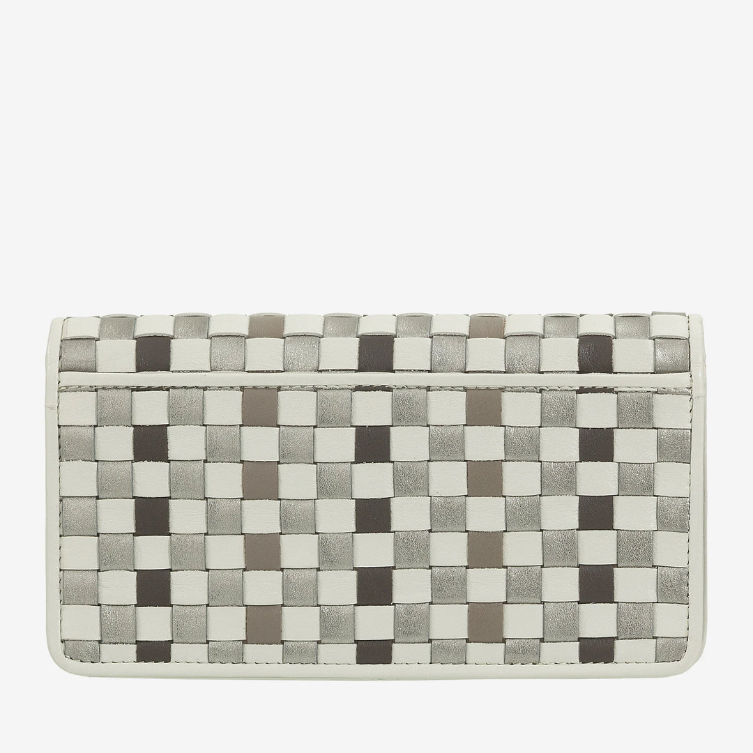 DUDU Flettet pung til kvinder i ægte læder - Møntpung med lynlås, kortholder og rum, elegant håndlavet design
